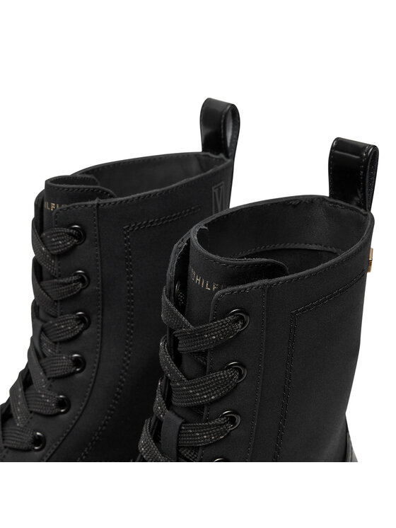 Tommy Hilfiger Tommy Hilfiger Trapery Flag Ventile Lace Up Boot FW0FW08287 Czarny