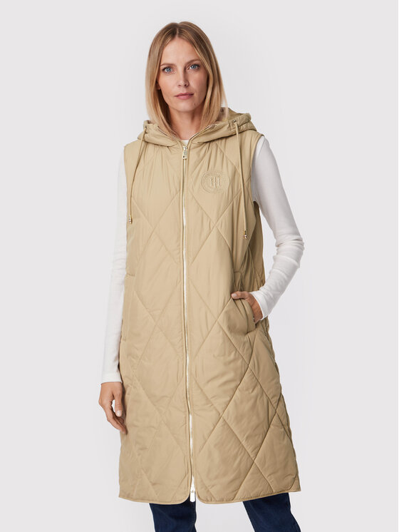 Tommy Hilfiger Tommy Hilfiger Αμάνικο Μπουφάν Sorona WW0WW35096 Μπεζ Relaxed Fit