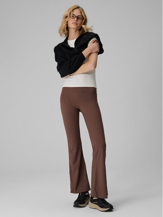 4F 4F Legginsy SPORT OFFICE Brązowy ciemny Slim Fit
