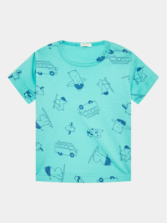 United Colors Of Benetton United Colors Of Benetton T-Shirt 30HPA1031 Μπλε Regular Fit