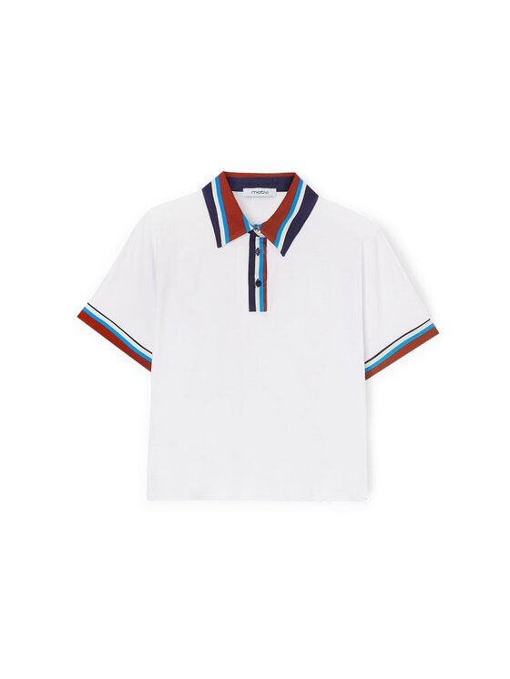 Motivi Motivi T-shirt G098W003457N0S1 Bianco Regular Fit