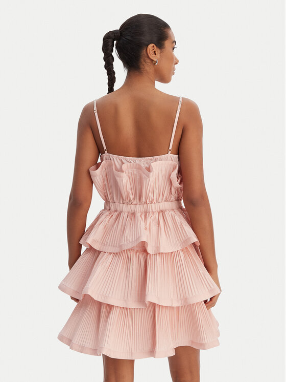 Fracomina Fracomina Coctailkleid FQ26SD1007W83101 Rosa Regular Fit