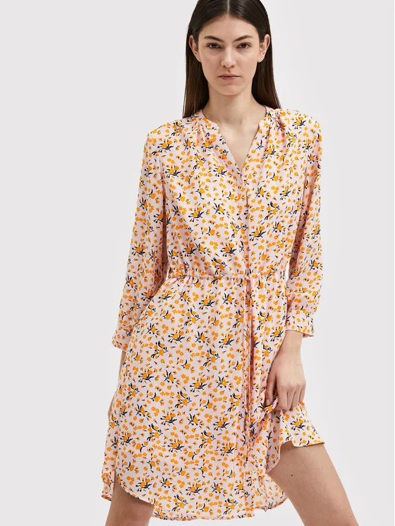 Selected Femme Sommerkleid Damina 16064857 Rosa Regular Fit