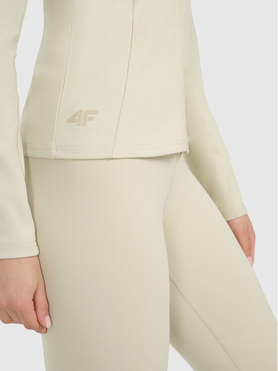 4F 4F Bluza MULTI ACTIVE Beżowy Slim Fit