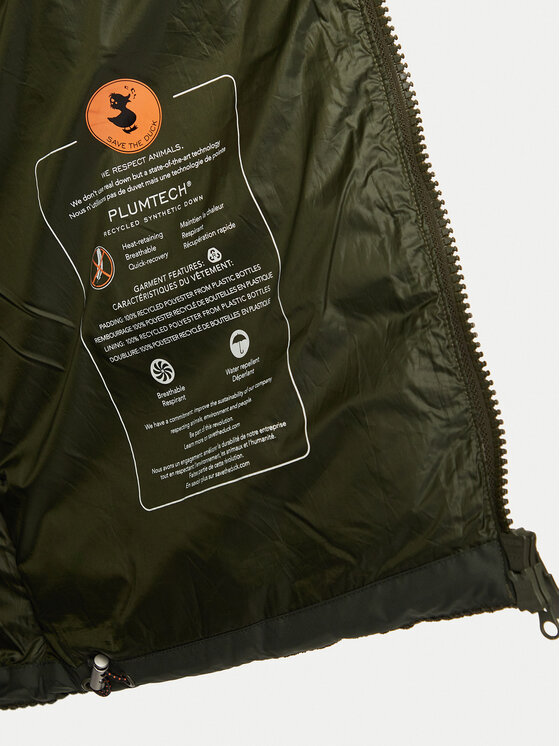 Save The Duck Save The Duck Télikabát D30942M VELY19 Zöld Regular Fit