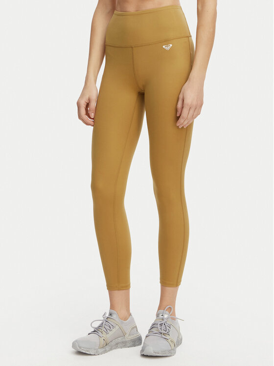 Roxy Colanți Heart Into It Ankle ERJNP03690 Verde Slim Fit