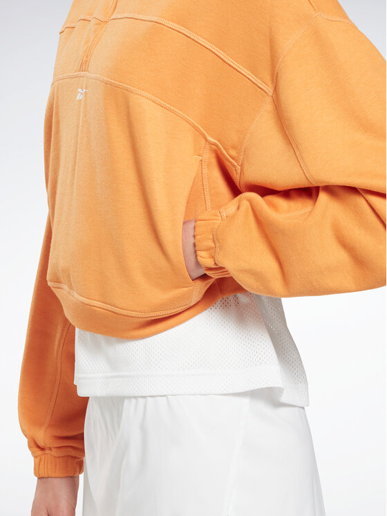 Reebok Reebok Majica dugih rukava Workout Ready HT6043 Narančasta Relaxed Fit
