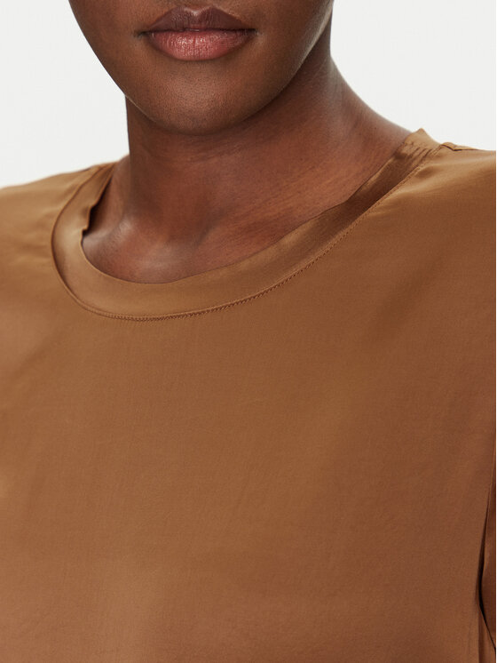 ViCOLO ViCOLO Majica TD0007 Smeđa Relaxed Fit