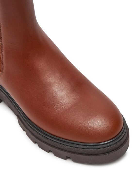 Tommy Hilfiger Tommy Hilfiger Sztyblety Monochromatic Chelsea Boot FW0FW06730 Brązowy