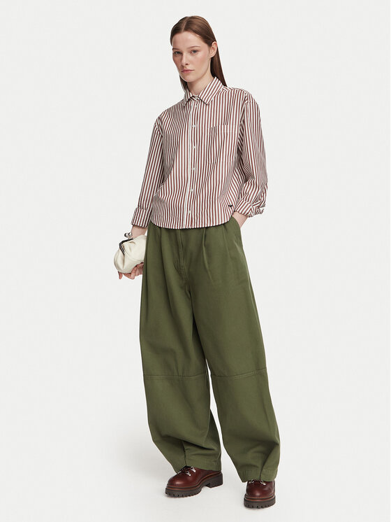 Weekend Max Mara Weekend Max Mara Stoffhose Bacca 2625136111 Khakifarben Relaxed Fit