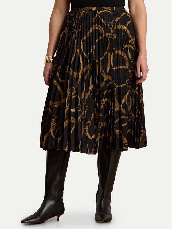 LAUREN RALPH LAUREN LAUREN RALPH LAUREN Πλισέ φούστα 200P14015001 Μαύρο A-Line Fit