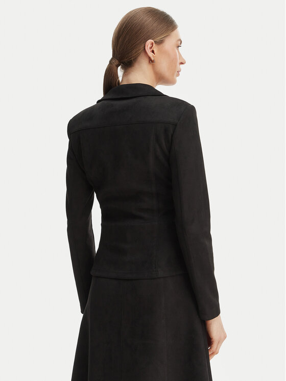 Rinascimento Rinascimento Bunda z imitácie kože CFC0127914003 Čierna Slim Fit