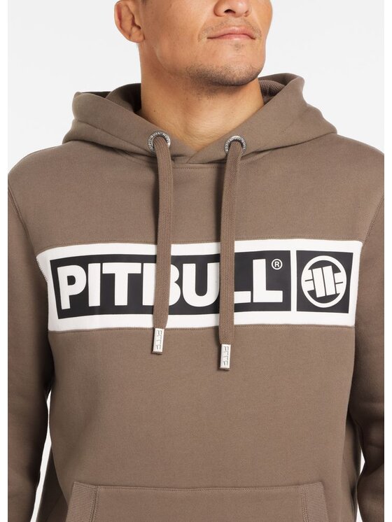 PITBULL PITBULL Bluza Bluza męska z kapturem Sherwood XXL Brązowy Regular Fit