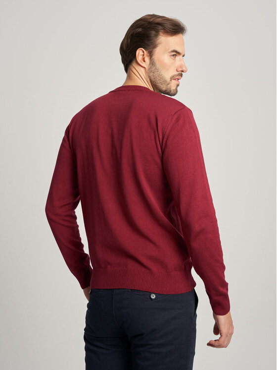 Willsoor Willsoor Sweter 71878 Bordowy Regular Fit