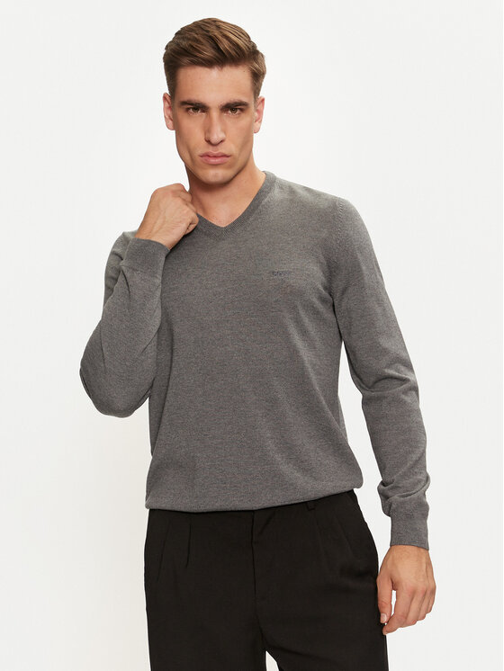 BOSS Boss Пуловер Baram-L 50476363 Сив Regular Fit