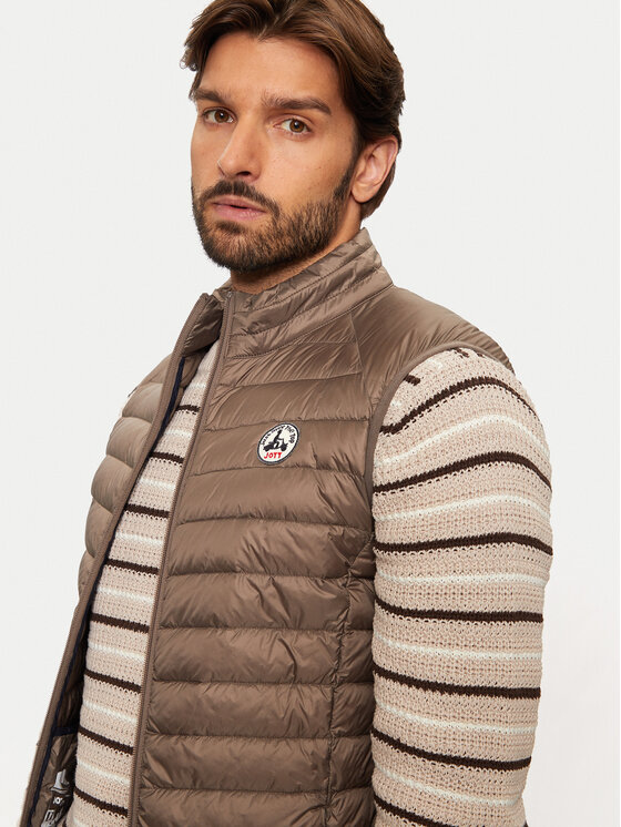 Jott Jott Kamizelka Tom P000MDOW04 Beżowy Slim Fit
