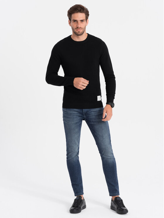 Ombre Ombre Svetr OM-SWSW-0104 Černá Fitting Fit