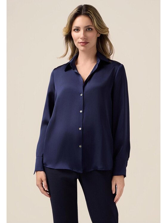 Oltre Oltre Koszula 5374R302962N034 Niebieski Regular Fit