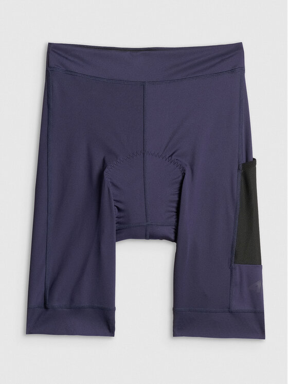 4F 4F Szorty rowerowe ALTERNATIVE PATH Granatowy Slim Fit