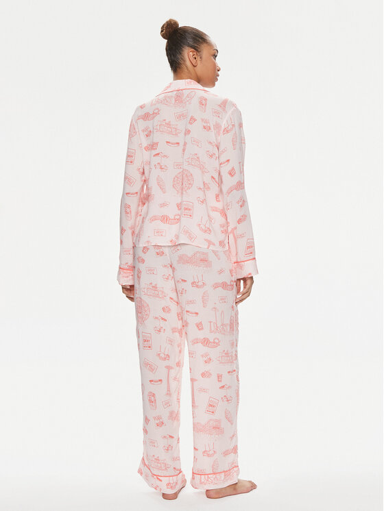 DKNY DKNY Piżama YI90003 Różowy Regular Fit