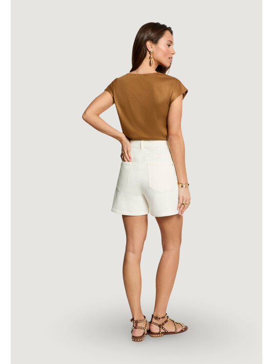 Morgan De Toi Morgan De Toi T-shirt 241-DAGA Marrone Casual Fit