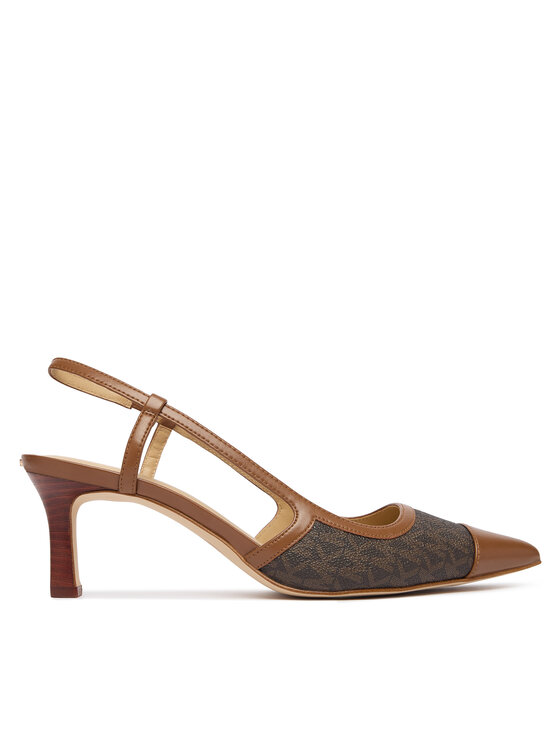 MICHAEL Michael Kors MICHAEL Michael Kors Lodičky Alora Toe Cao Mid Sling 40R6AOMS1B Hnedá