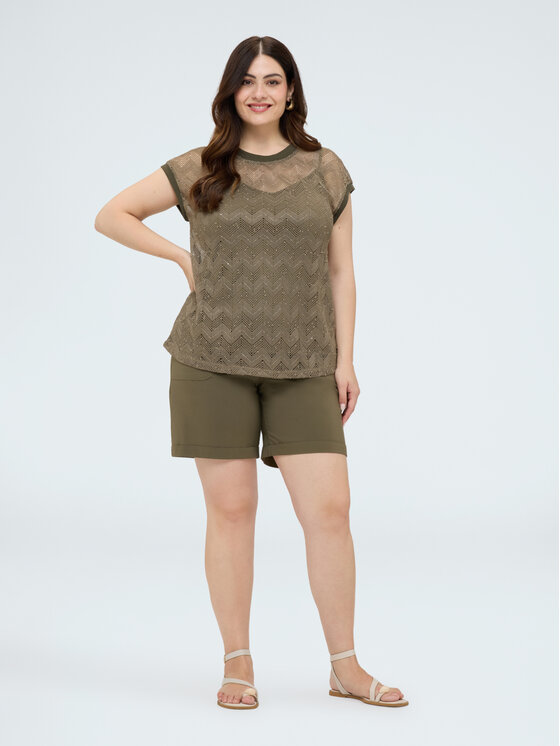 Fiorella Rubino Fiorella Rubino Spodnie materiałowe P041L002399N035 Zielony Regular Fit
