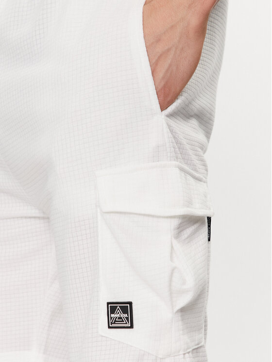 Brave Soul Brave Soul Sportiniai šortai MSRT-516FALCO Balta Slim Fit
