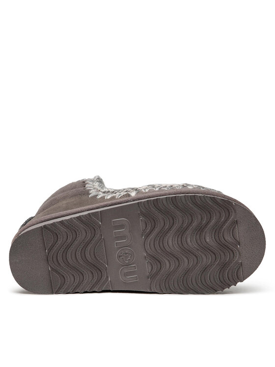 Mou Mou Śniegowce Eskimo 18 Glitter Logo Szary