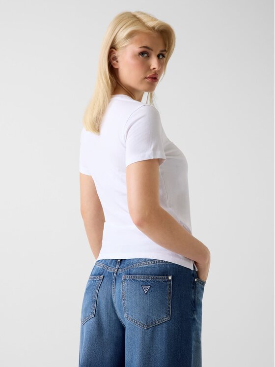 Guess Guess Тишърт W6GI15 K3035 Бял Regular Fit