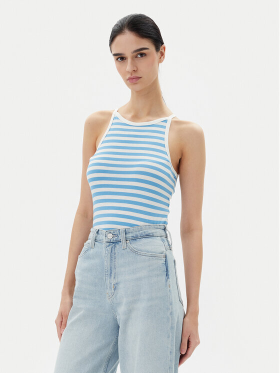 Pieces Pieces Top Jane 17155477 Albastru Slim Fit