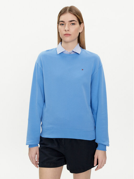 Tommy Hilfiger Mikina Flag WW0WW41246 Modrá Regular Fit