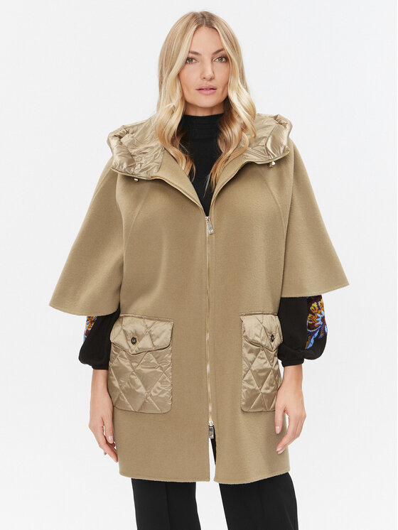 Luisa Spagnoli Luisa Spagnoli Kevad-sügis mantel Sfida 540306 Pruun Regular Fit