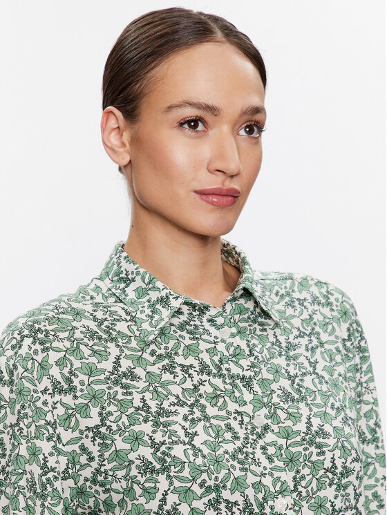 United Colors Of Benetton United Colors Of Benetton Риза 5T17DQ02Y Зелен Relaxed Fit