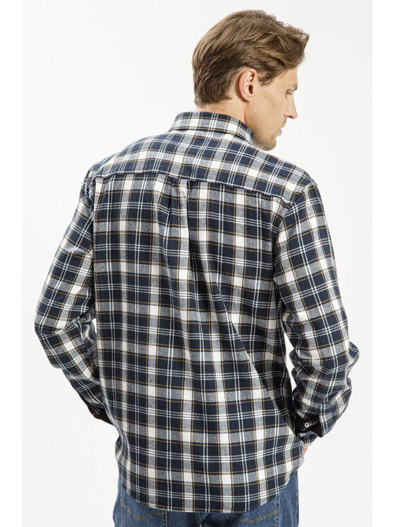 Cross Jeans Cross Jeans Koszula 35570-001 Granatowy Regular Fit