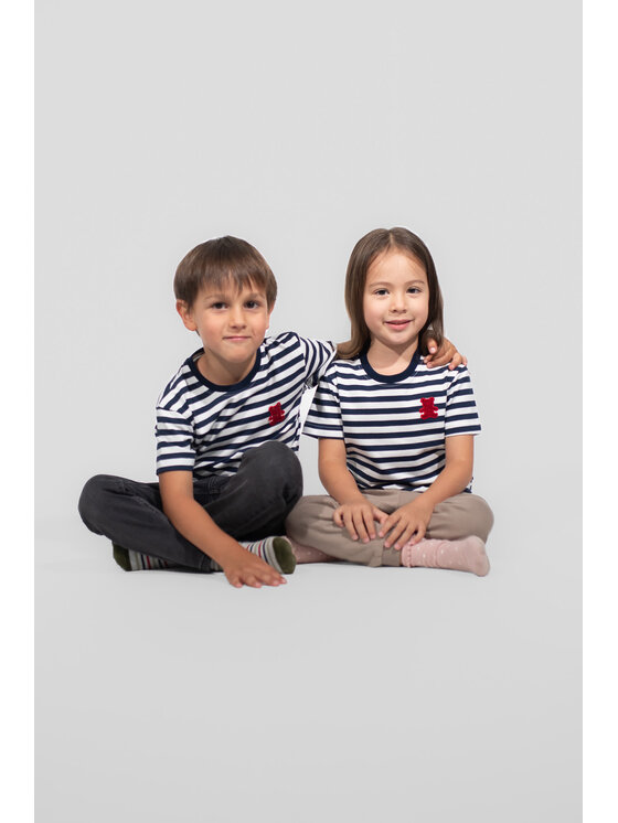 MANDRAGORA MANDRAGORA T-shirt pasiak Blu scuro Regular Fit