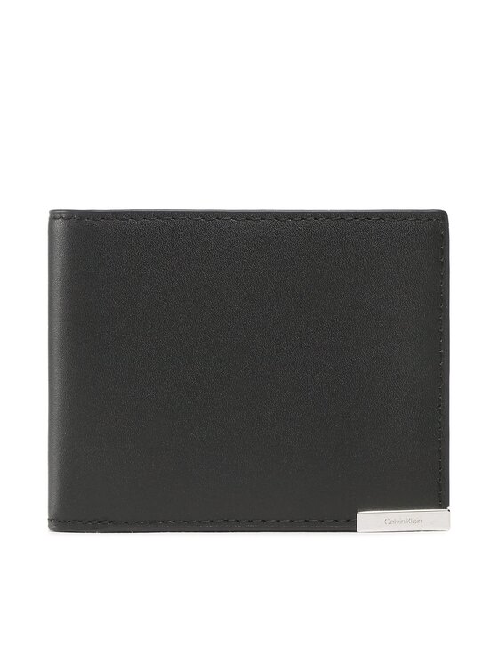 Calvin Klein Velika Moška Denarnica Modern Plaque Bifold 6cc W/Bill K50K509975 Črna