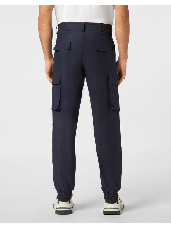 PHILIPP PLEIN PHILIPP PLEIN Spodnie cargo 24233 Granatowy Cargo Fit