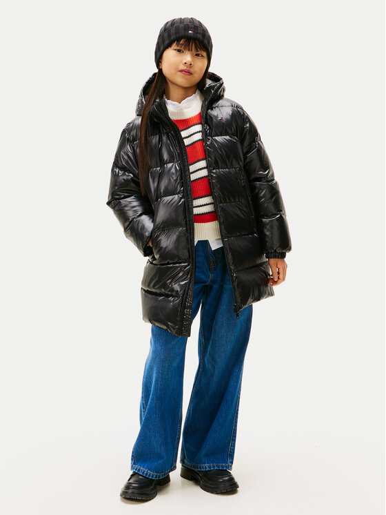 Tommy Hilfiger Tommy Hilfiger Kurtka puchowa Essential KG0KG08761 D Czarny Regular Fit