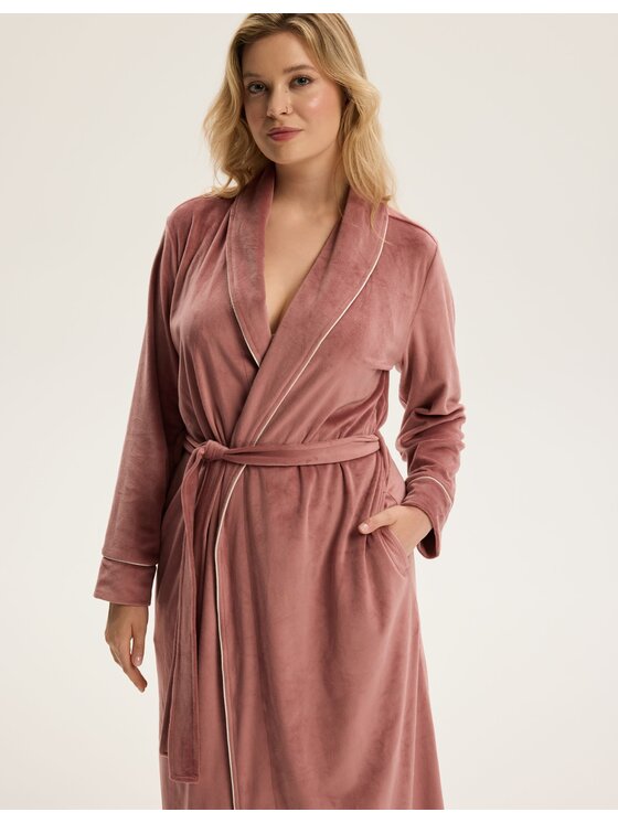 Esotiq Esotiq Szlafrok 44039 Różowy Regular Fit
