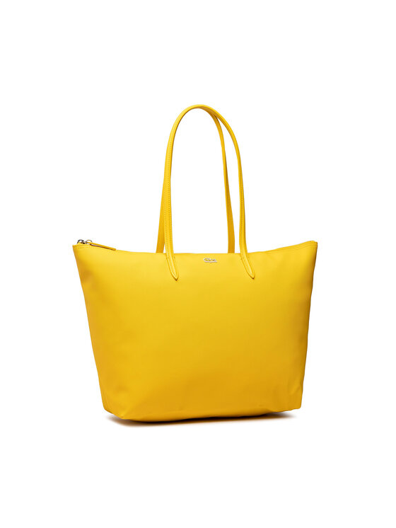 lacoste yellow tote bag