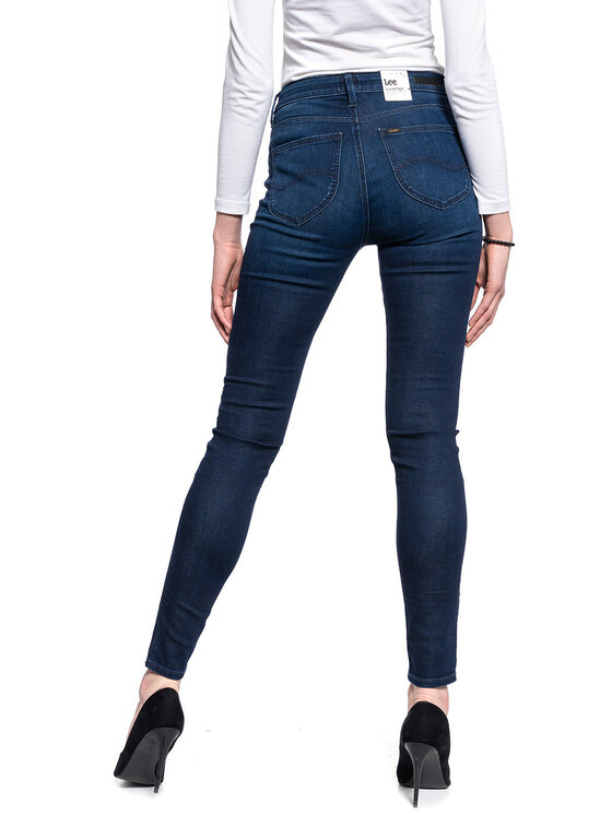 Lee Lee Jeansy SCARLETT HIGH Niebieski Skinny Fit