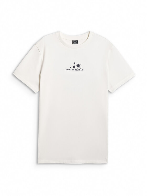 4F 4F T-Shirt SUMMIT BLISS Kremowy Oversize