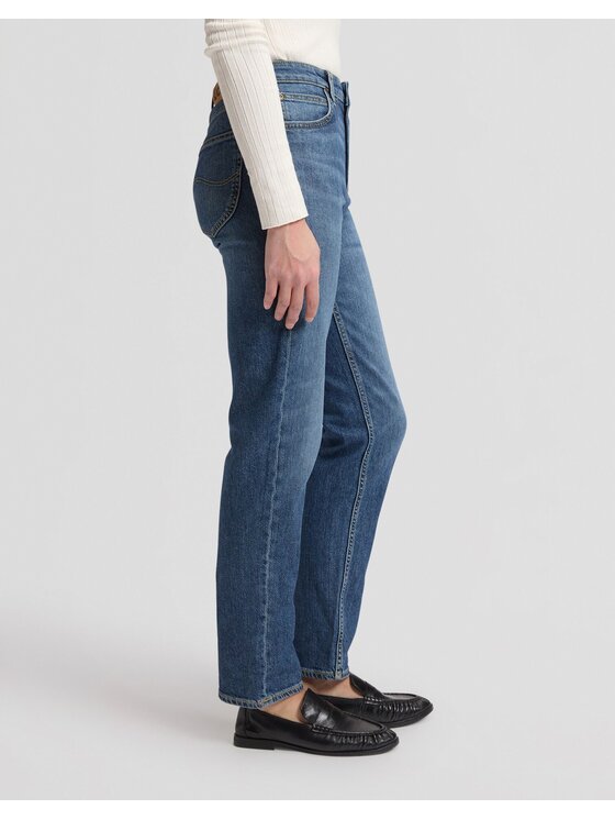 Lee Lee Jeansy CAROL Niebieski Straight Leg