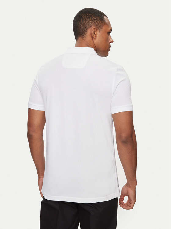 BOSS Boss Тениска с яка и копчета Paule 50512789 Бял Slim Fit