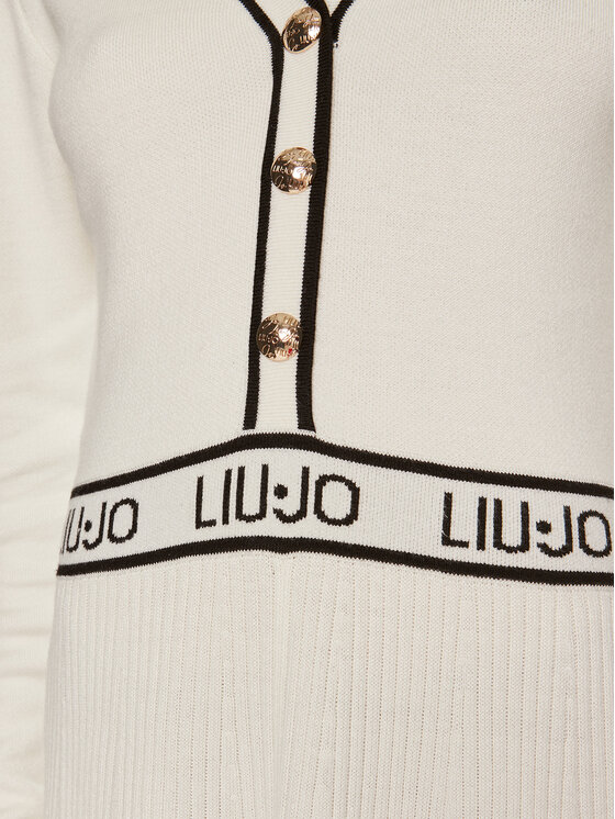 Liu Jo Liu Jo Trikotažinė suknelė TF4050 MS59L Écru Regular Fit