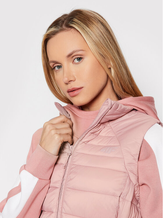 4F 4F Bezrękawnik H4Z21-KUDP001 Różowy Regular Fit