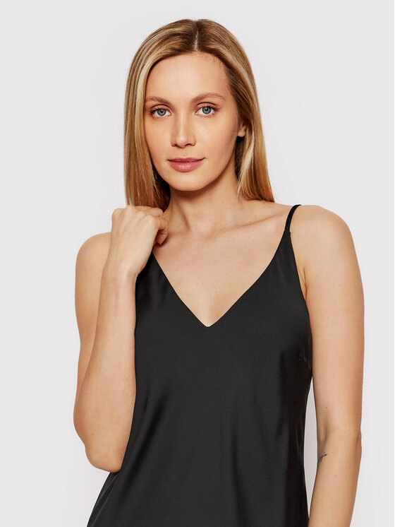 Calvin Klein Calvin Klein Лятна рокля Iconic Cami K20K204370 Черен Regular Fit