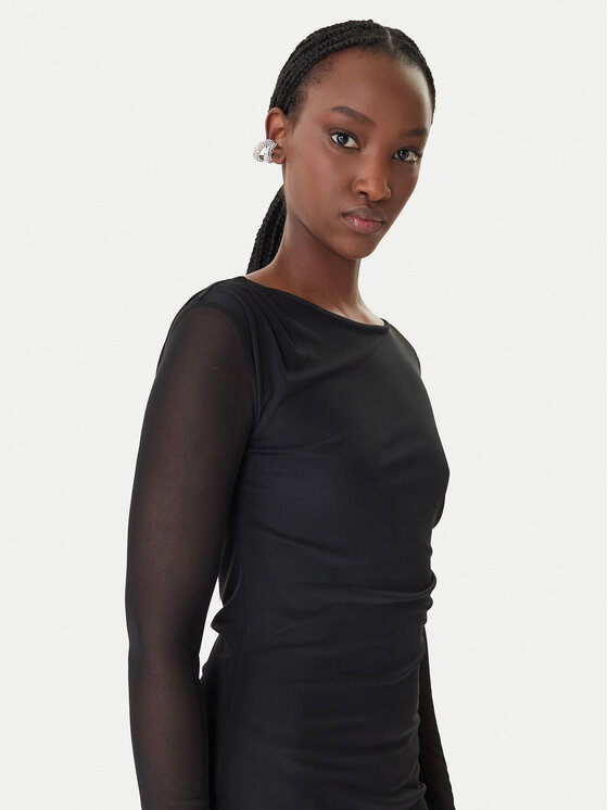 Patrizia Pepe Patrizia Pepe Kokteiļkleita 8A1604/376-K103 Melns Regular Fit