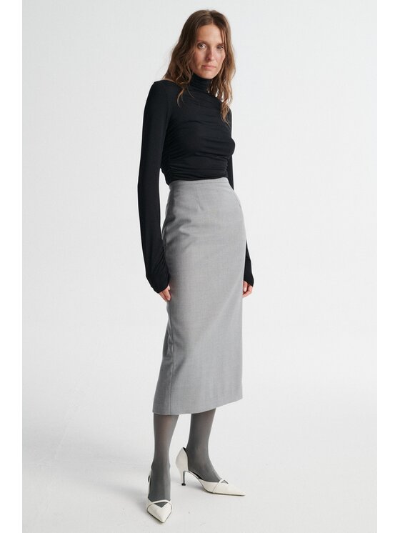 MARI PRETI MARI PRETI Spódnica ołówkowa SELENE Szary Slim Fit